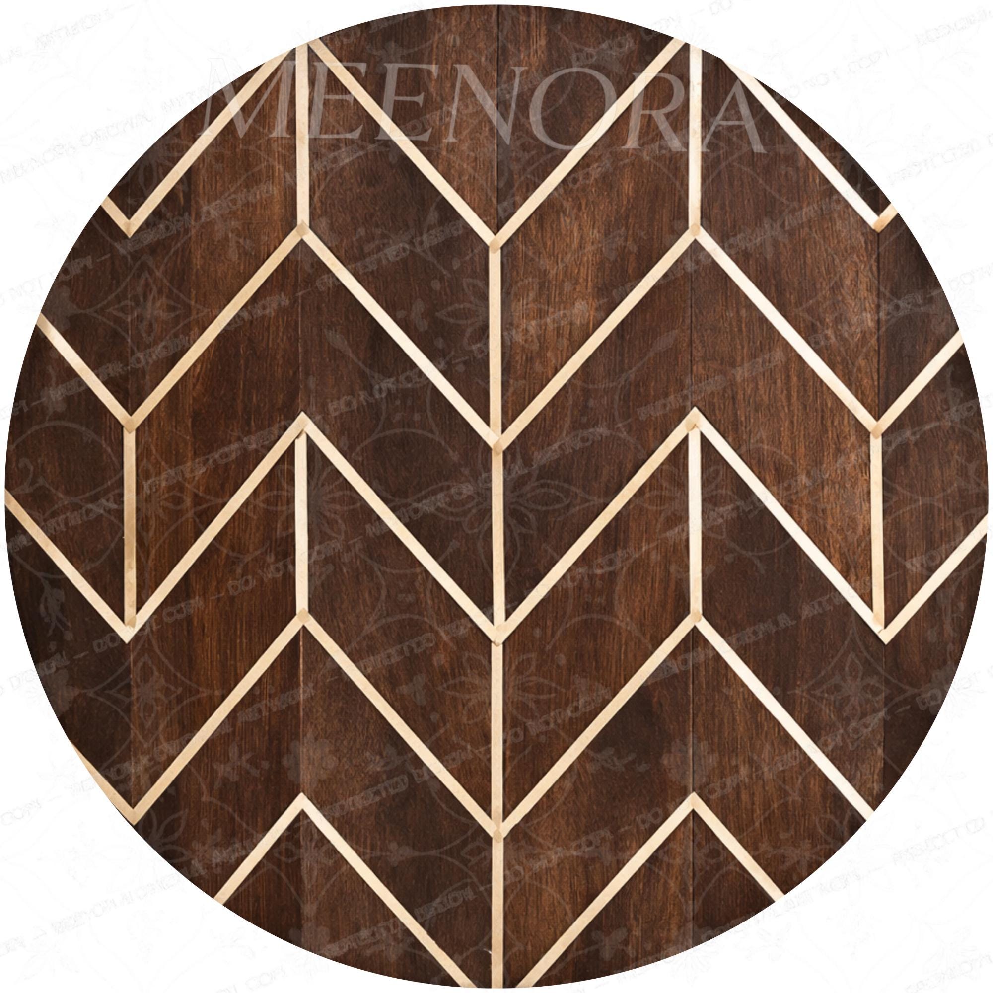 Handmade Geometric Mango Wood Side Table | Round Modern Accent Bedside Furniture
