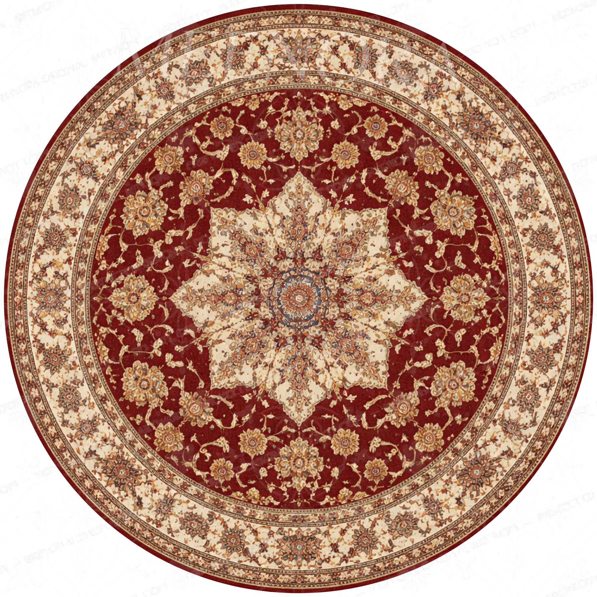 Handmade Mango Wood Side Table | Persian Mandala Print Boho Accent Table