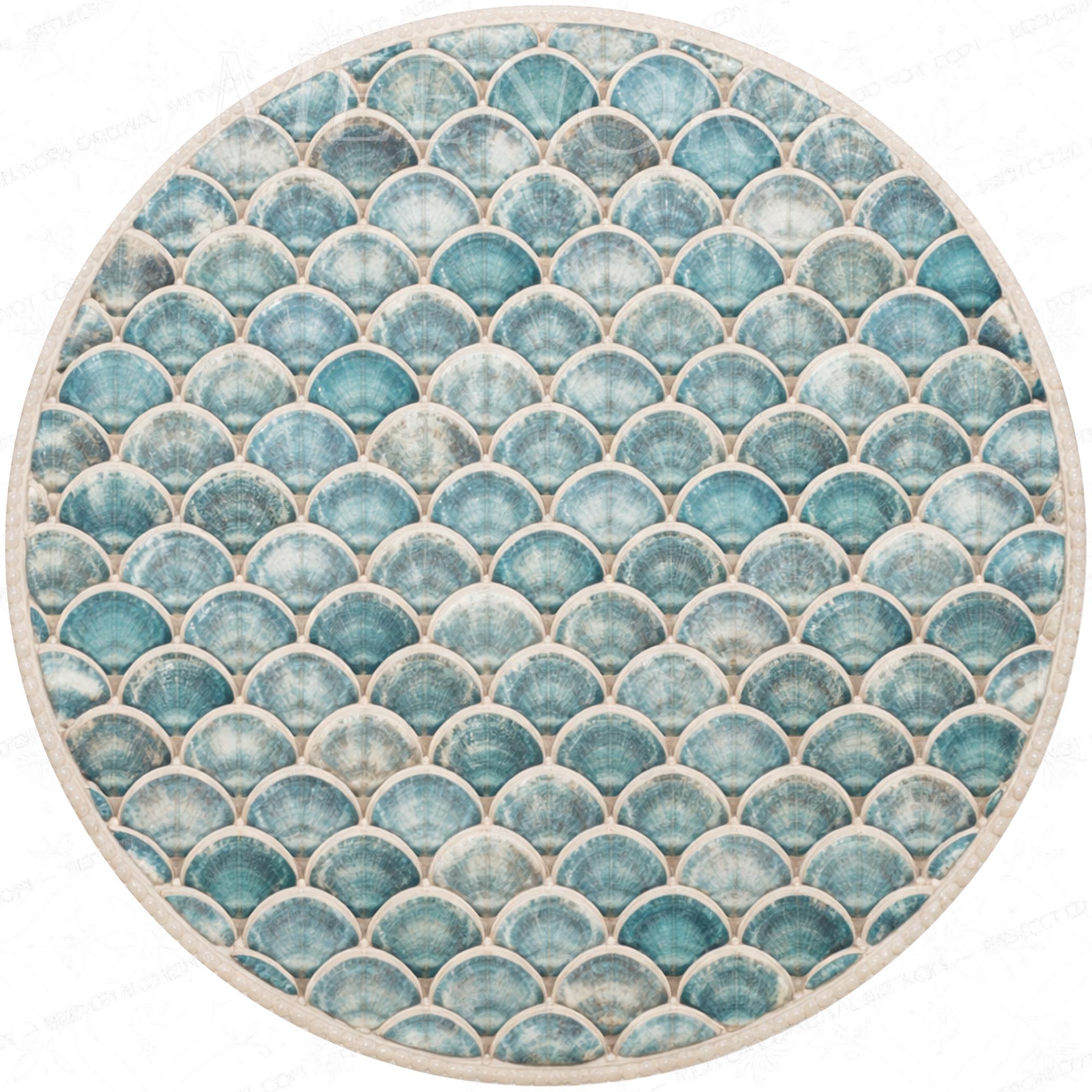 Printed Mango Wood Side Table | Boho Round Accent Table | Handmade Bedside Decor
