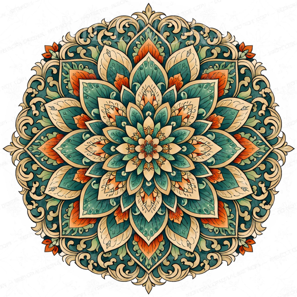 Handmade Mandala Mango Wood Side Stool | Round End Stand Printed Art
