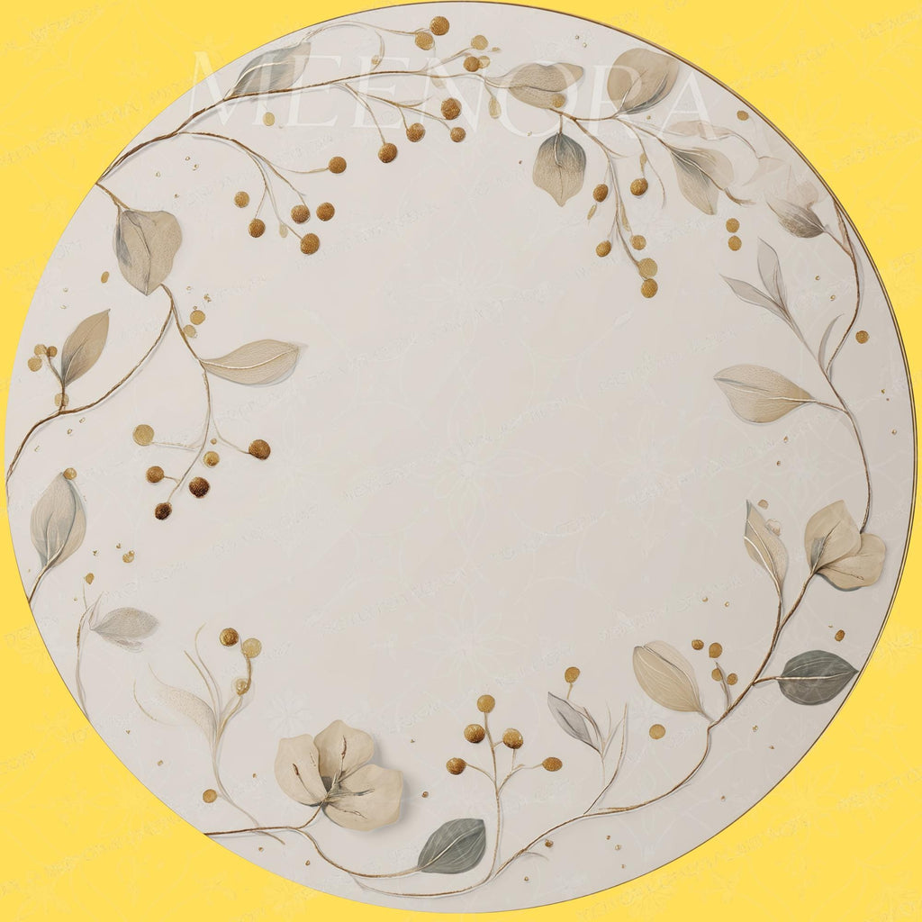 Printed Mango Wood Side Table | Handmade Waterproof Accent Furniture | Minimal Floral