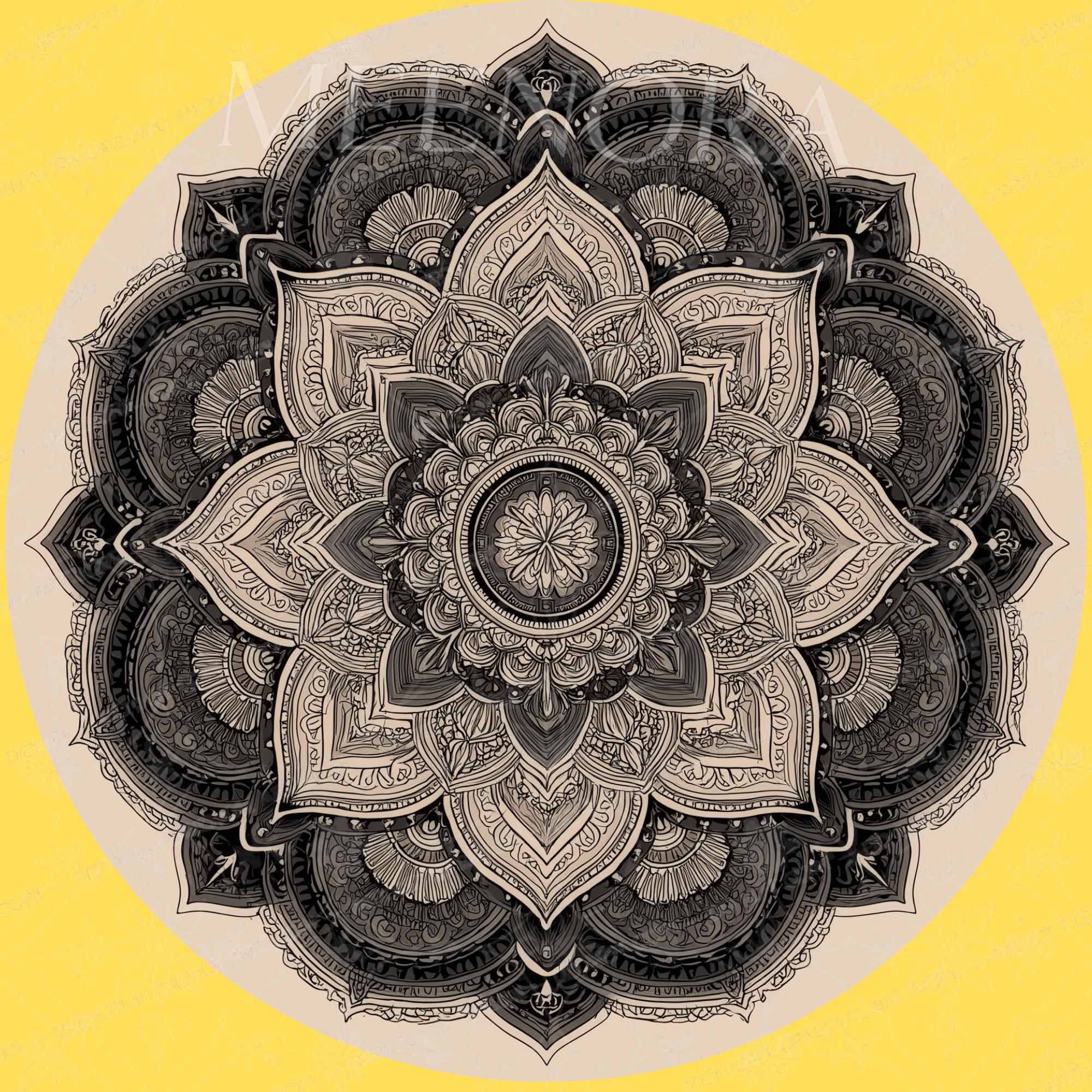 Black Mandala Mango Wood Side Table | Boho Round Accent Furniture