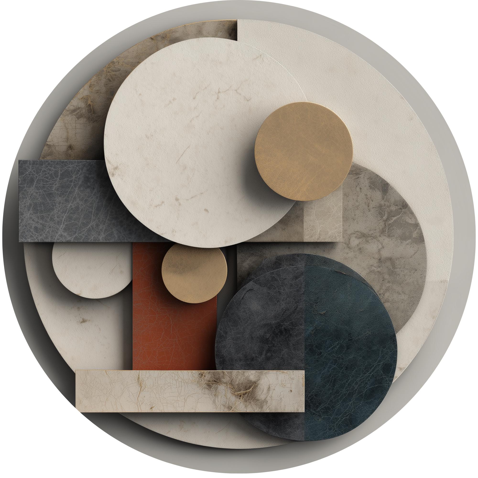 Abstract Geometric Mango Wood Side Table | Modern Boho Accent Furniture