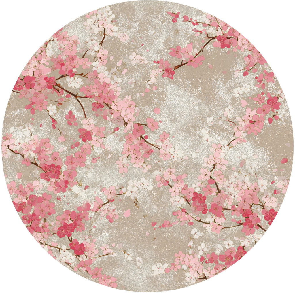 Handmade Cherry Blossom Mango Wood Side Table | Japanese Boho Accent Furniture