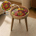 Handmade Mango Wood Side Table | Vibrant Fruit Print Accent Furniture