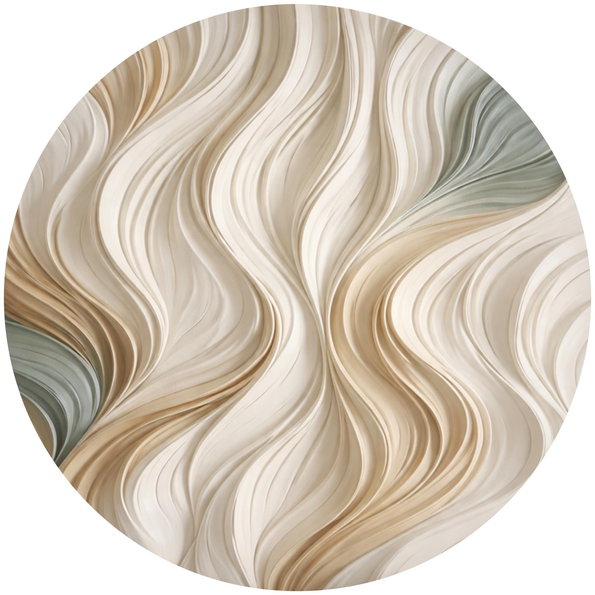 Handmade Mango Wood Side Table | Neutral Swirl Print Accent Table