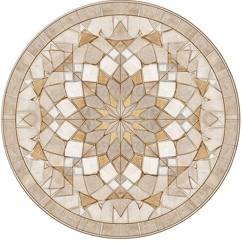 Handmade Mango Wood Side Table | Neutral Moroccan Geometric Print Boho Decor