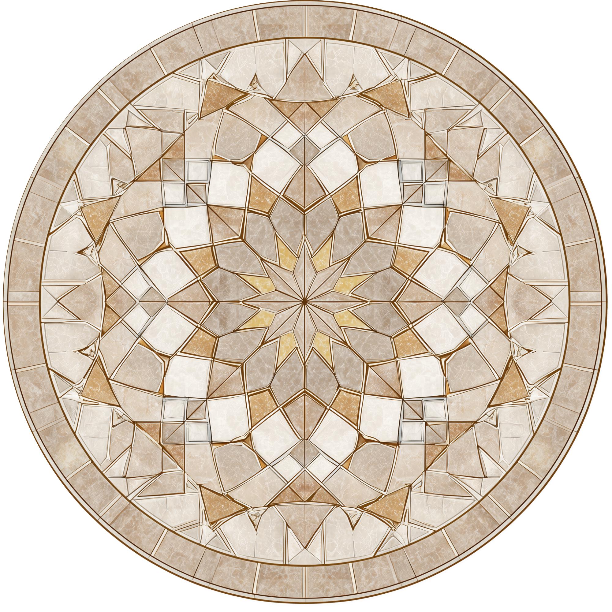 Handmade Mango Wood Side Table | Neutral Moroccan Geometric Print Boho Decor